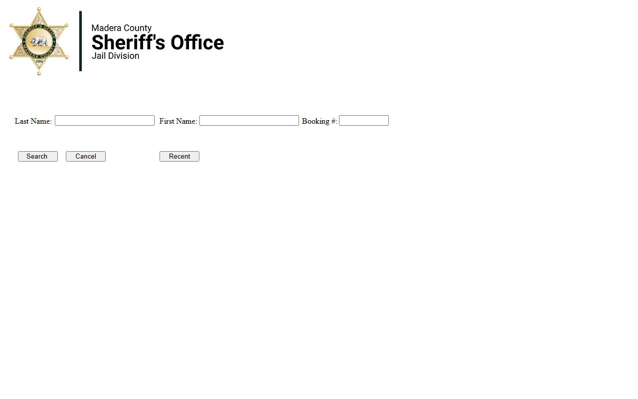 Madera County Sheriff Inmate Public View for jail mugshots